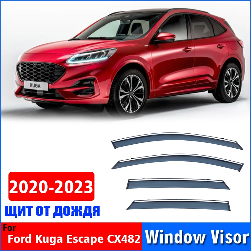 2020-2023 FOR Ford Kuga Escape Window Visors Rain Guard Windows Rain Cover Deflector Awning Shield Vent Guard Shade Cover Trim