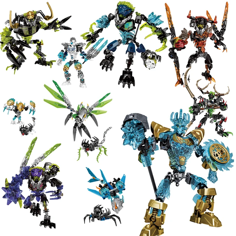 

BIONICLE Heros Series Action Figures Building Block Toys Set For Kids Boy Best Birthday Gift Robot Compatible Major Brand