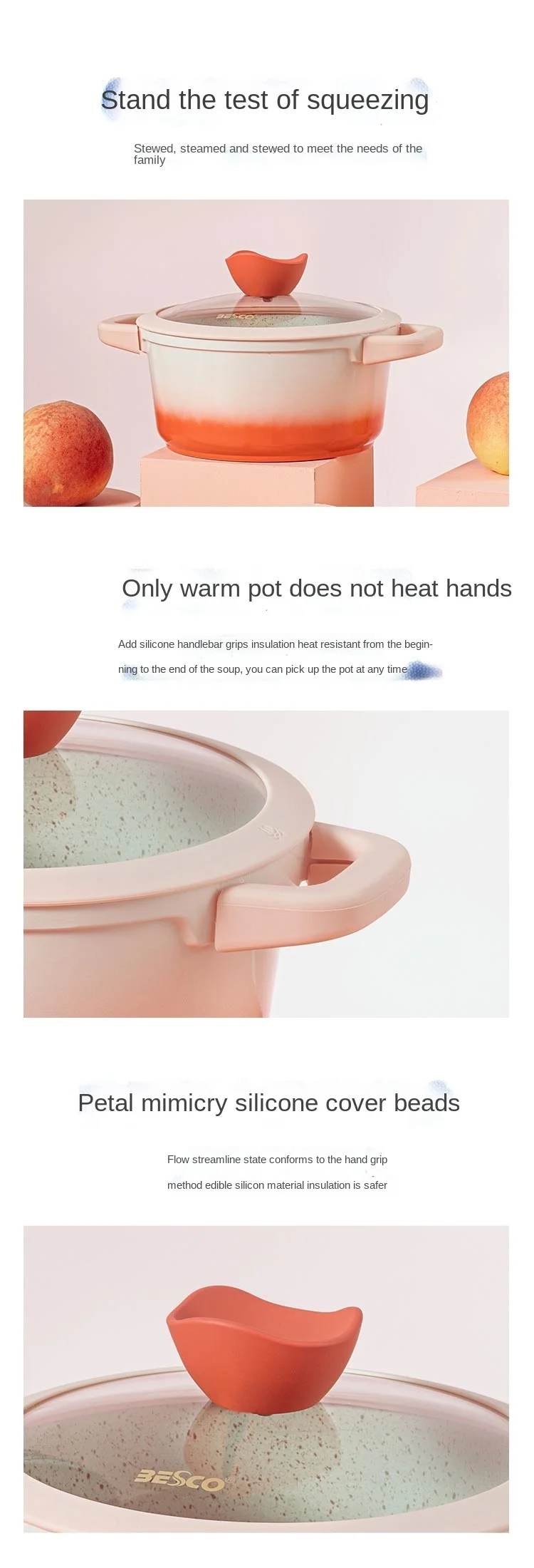 Суповая кастрюля из медицинского камня для дома антипригарная Кастрюля