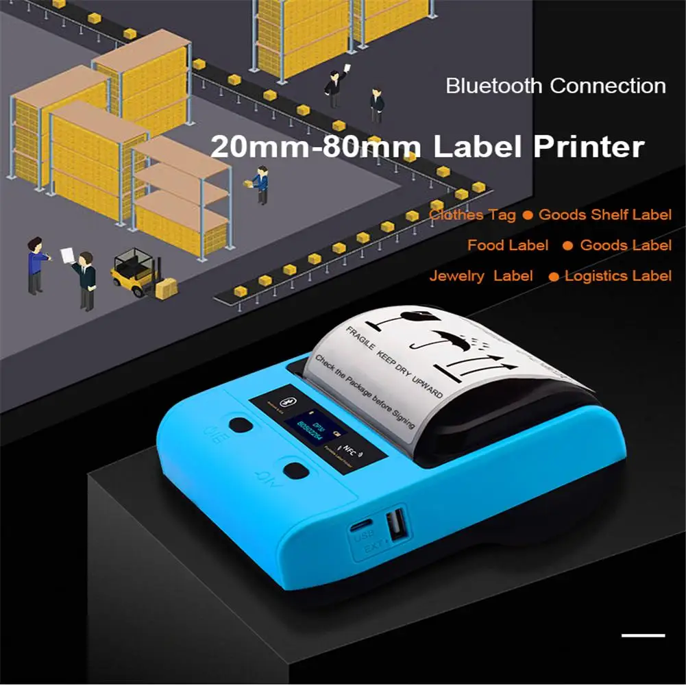 1 set Dp30 Label Printer Thermal Handheld Portable Self-adhesive Sticker Bluetooth Barcode Labeling Machine Office Supplies 2022