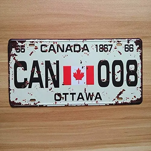 

Retro License Car Plates Canada Can-008 Ottawa Vintage Metal Tin Signs Garage Plaque