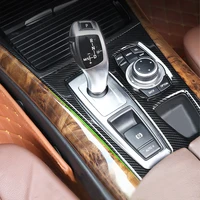 car styling interior center control gear shift panel frame cover trim for bmw x5 x6 e70 e71 2008 2009 2010 2011 2012 2013