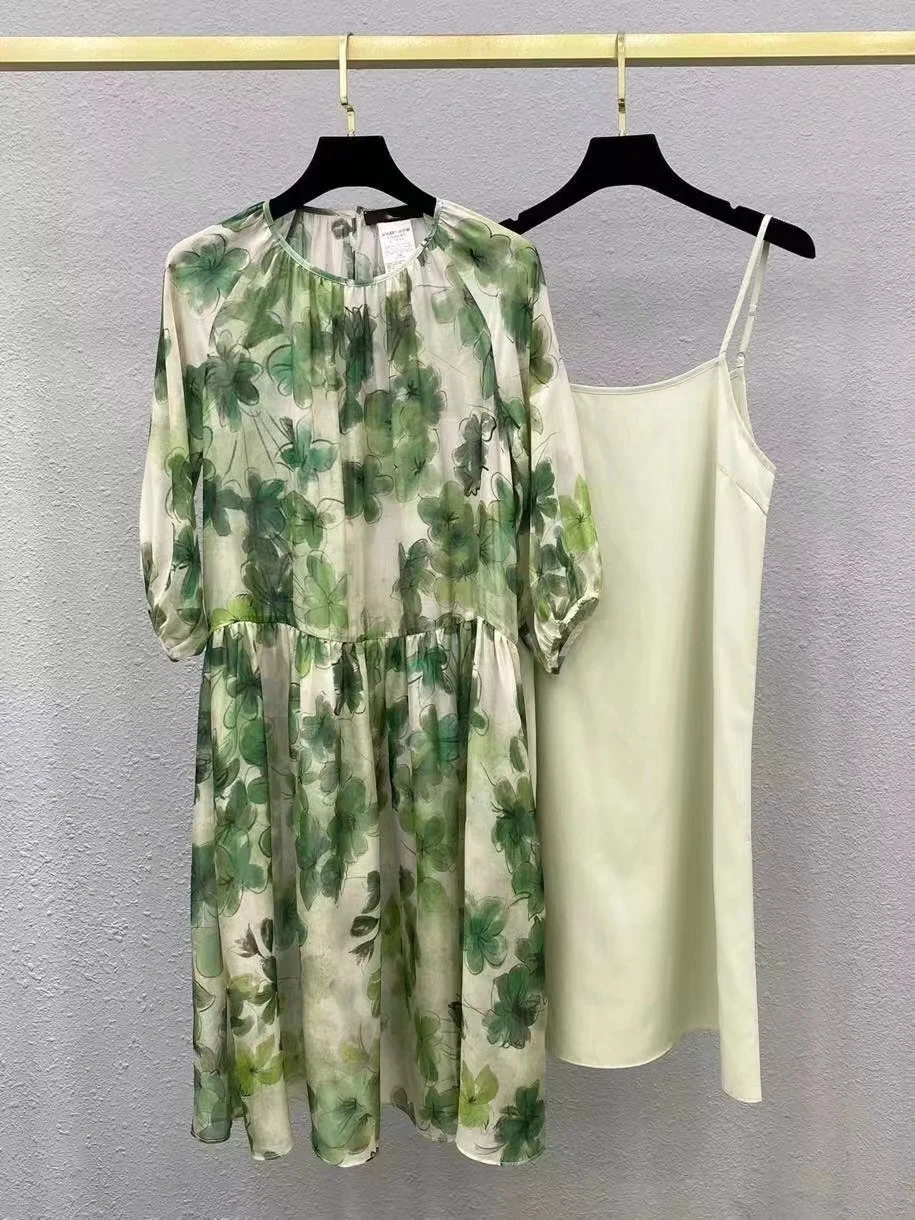 

Новинка 2022, праздничное модное пикантное женское платье Fyion до колена с цветочным принтом и поясом