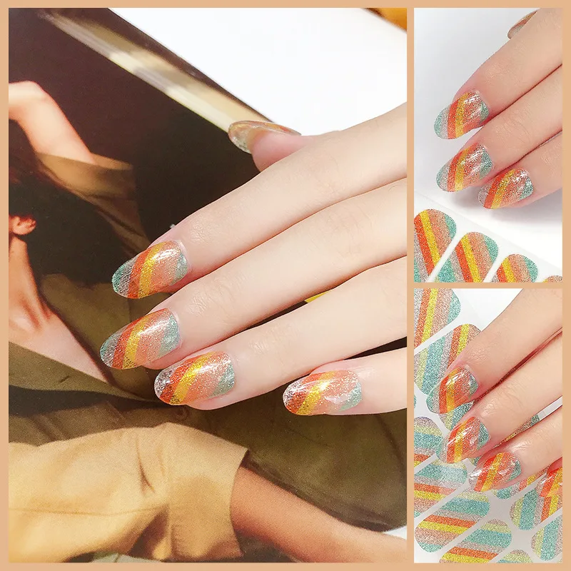 

New style nail stickers onion powder nail stickers European and American nail stickers, nail pieces nail sticker nail decals