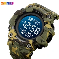 skmei large dial stopwatch sport watches mens led light digital wristwatches 5bar waterproof countdown clock reloj hombre 1968