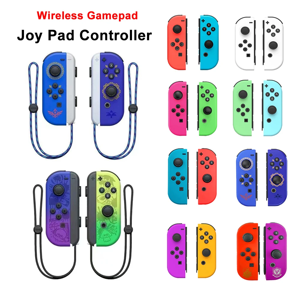 

1 Pair Wireless Gamepad Sensor joypad have 6-Axis Gyroscope For Nintendo Switch Joy Con Controller Console With Straps
