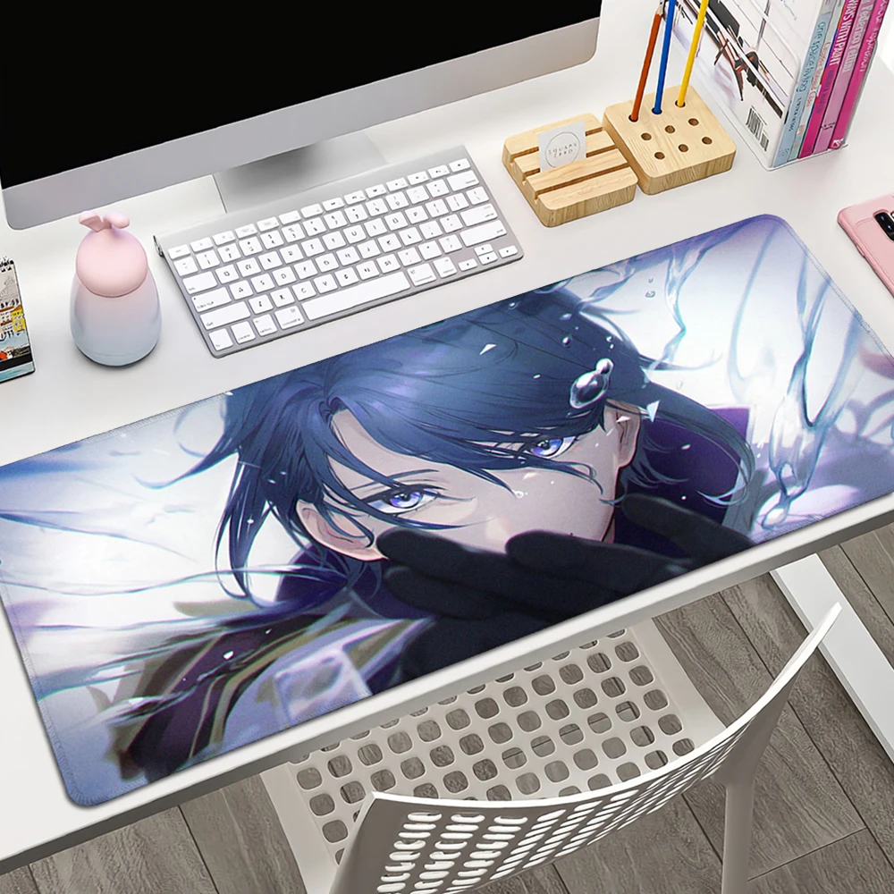 

Genshin Impact Kamisato Ayato Non-slip Lockedge Desktop Desk Mat Kawaii Gaming Accessories Students Writing Pad Desktop Mat