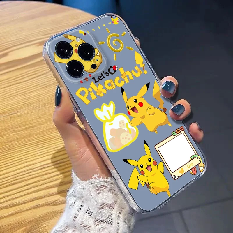 Мягкий чехол B32 Pikachu для Samsung S8 S9 S10 S10E S20 FE S21 Plus Ultra S30 Note 10 20 8 9 M33 M52 M53