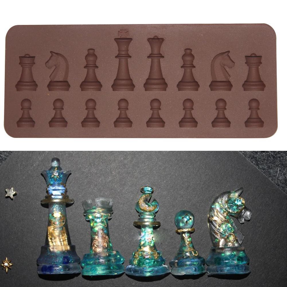 

Silicone Mold Nternational Chess Chocolate Baking Tools Non-stick Silicone Cake Molds Jelly Candy Molds Kitchen Gadgets Moulds