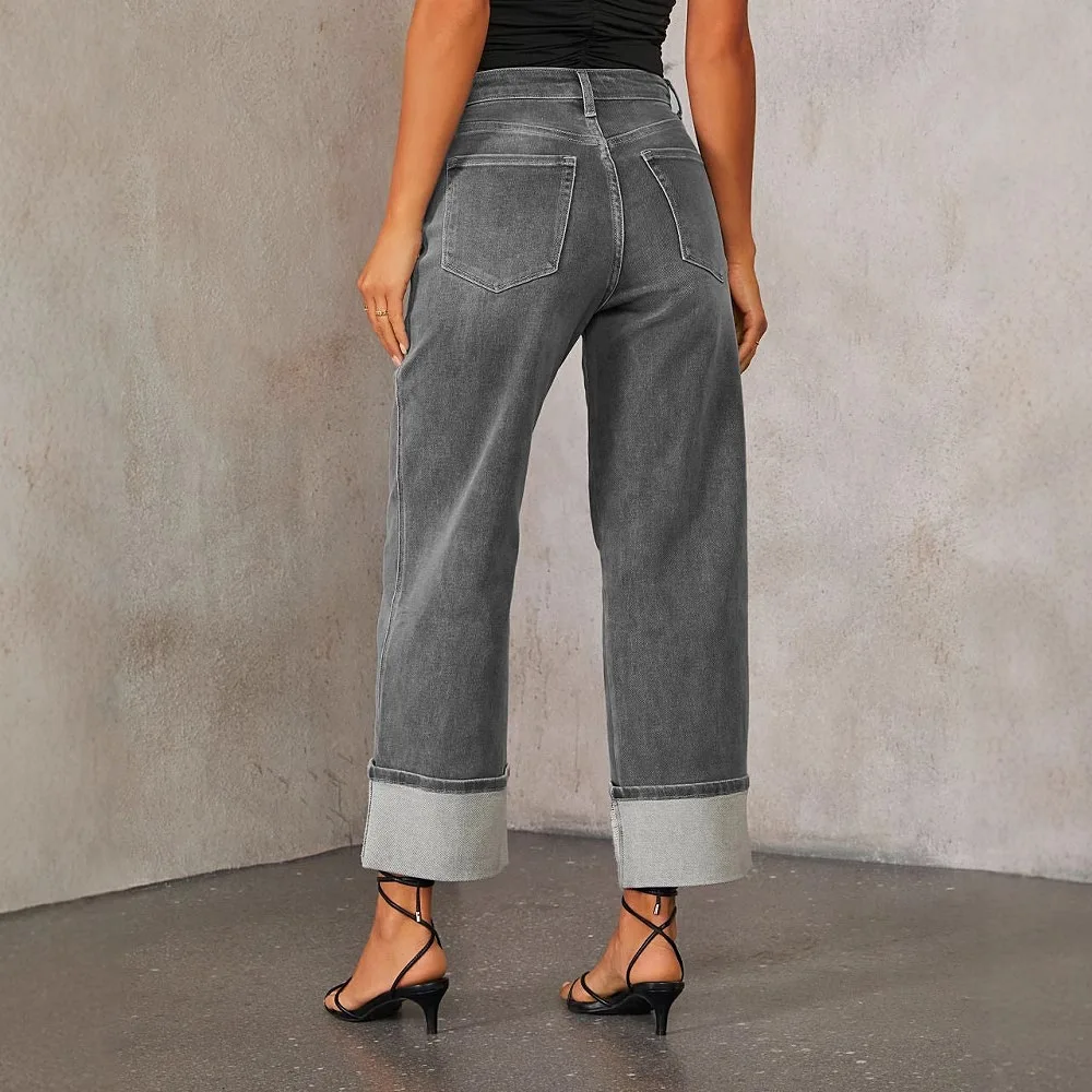 Женские прямые джинсы Wulend