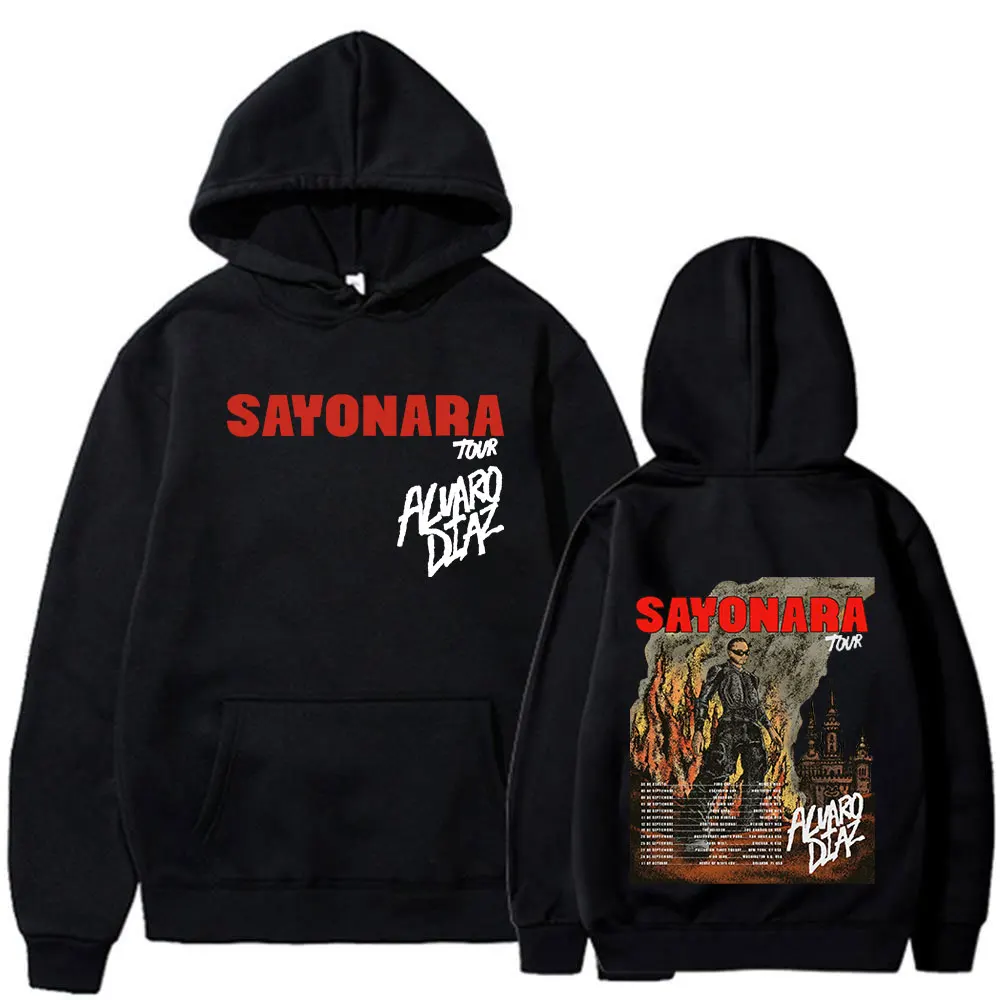 Alvaro Diaz Sayonara Tour Merch Hoodies Mens Women Clothing Fashion Hip Hop Hooded Sweatshirt Vintage Long Sleeve Pullover Hoody