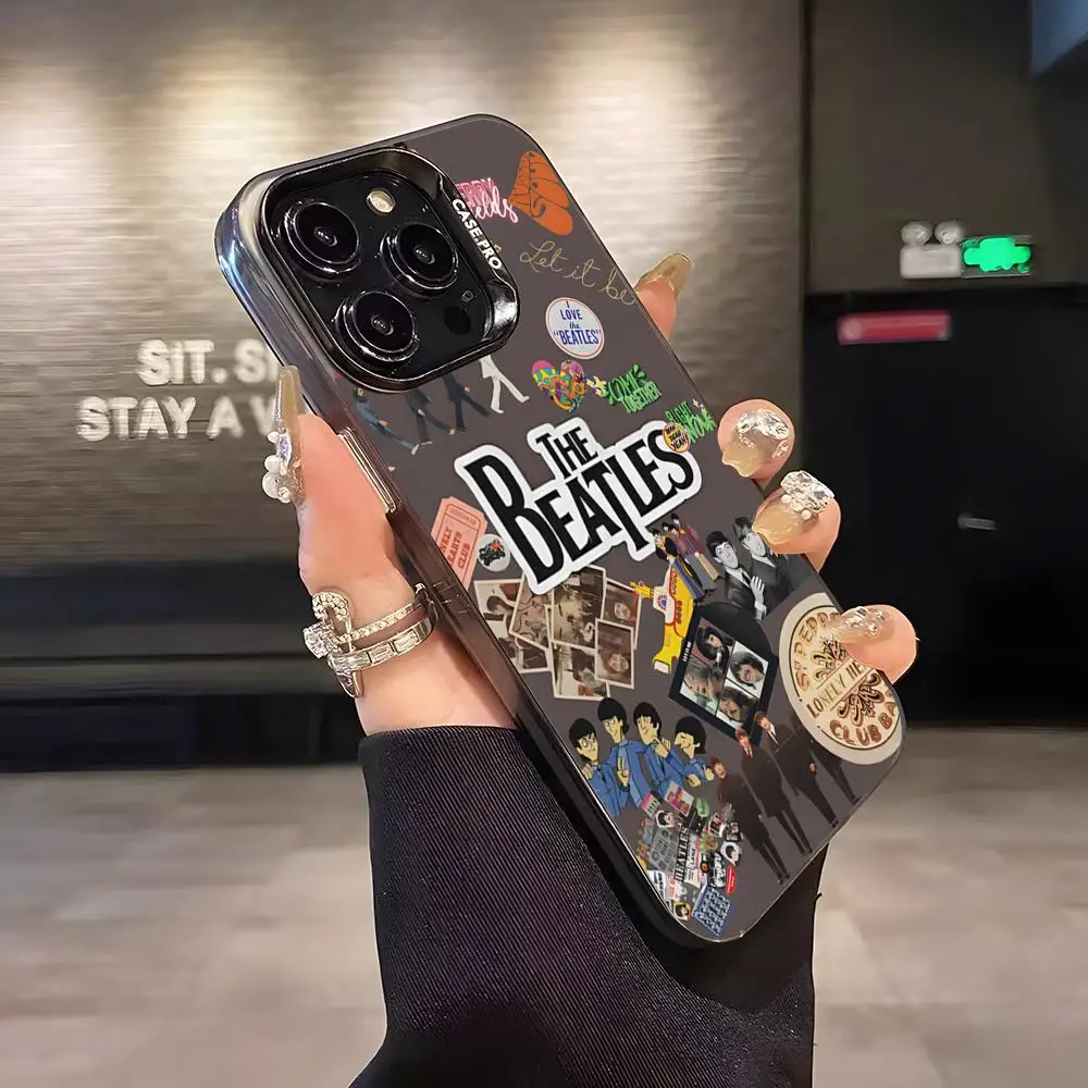 Band T-The B-Beatles Phone Case Matte Colored Silver For Iphone 16 15 14 Pro 13 12 Plus 11 7 8 X Cover