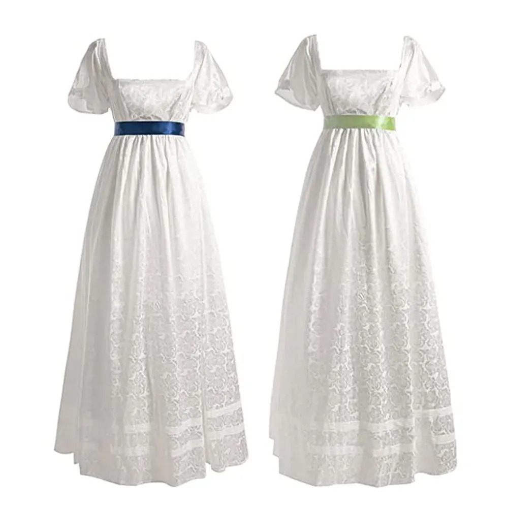 Средневековые женские викторианские платья с квадратным вырезом новые