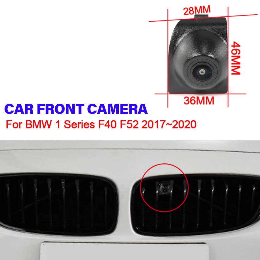 

HD AHD Автомобильная камера с логотипом Переднего Вида для парковки Водонепроницаемая камера ночного видения для BMW 1 серии F40 F52 2017 2018 2019 широкий угол