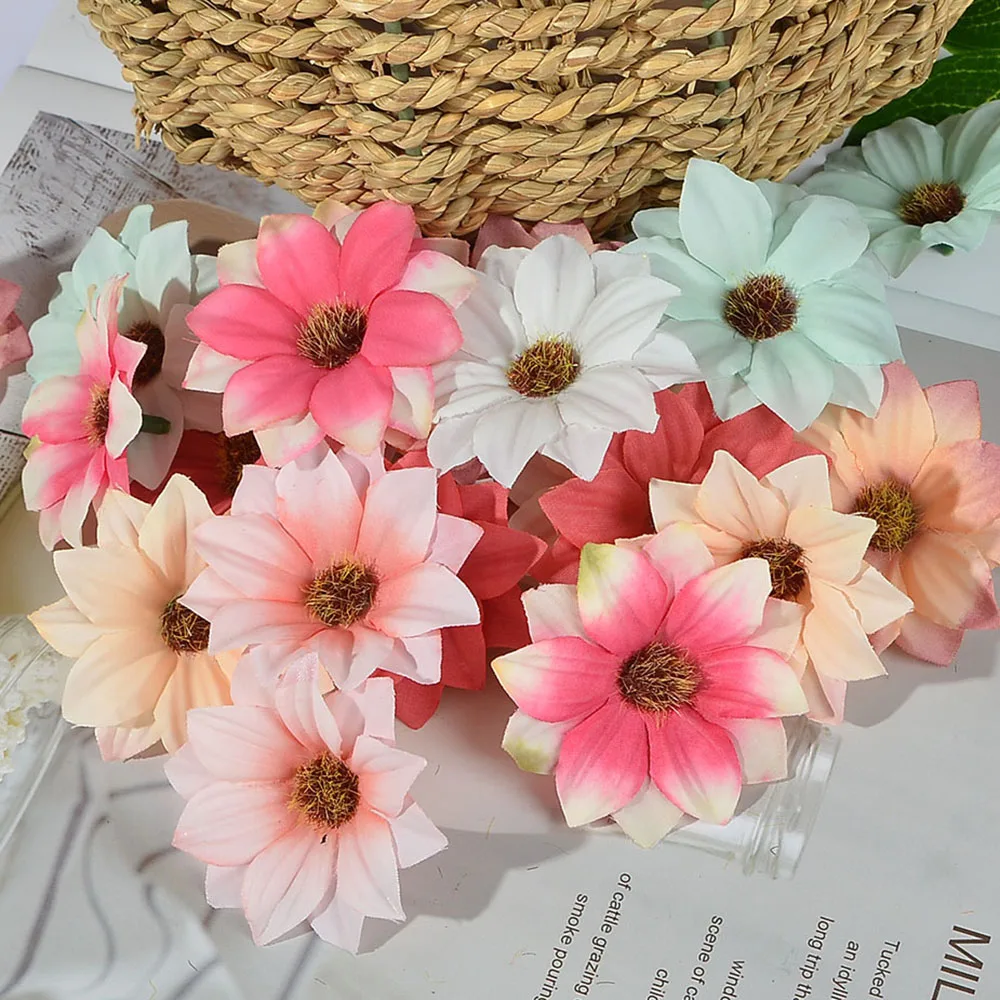 Искусственные цветы герберы 30 шт. 6 см украшение для домашней вечеринки