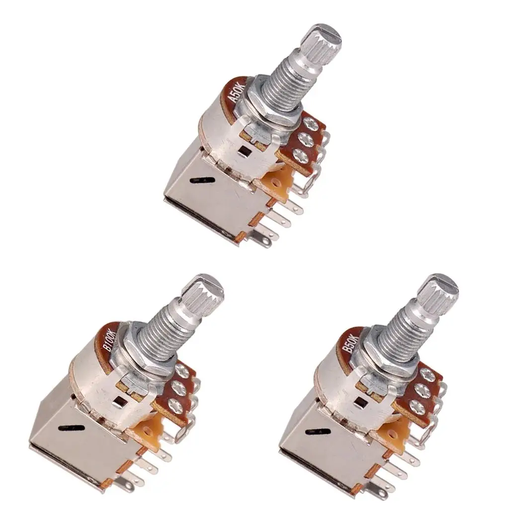 

Гитарные потенциометры A50K/B50K/B100K 2шт