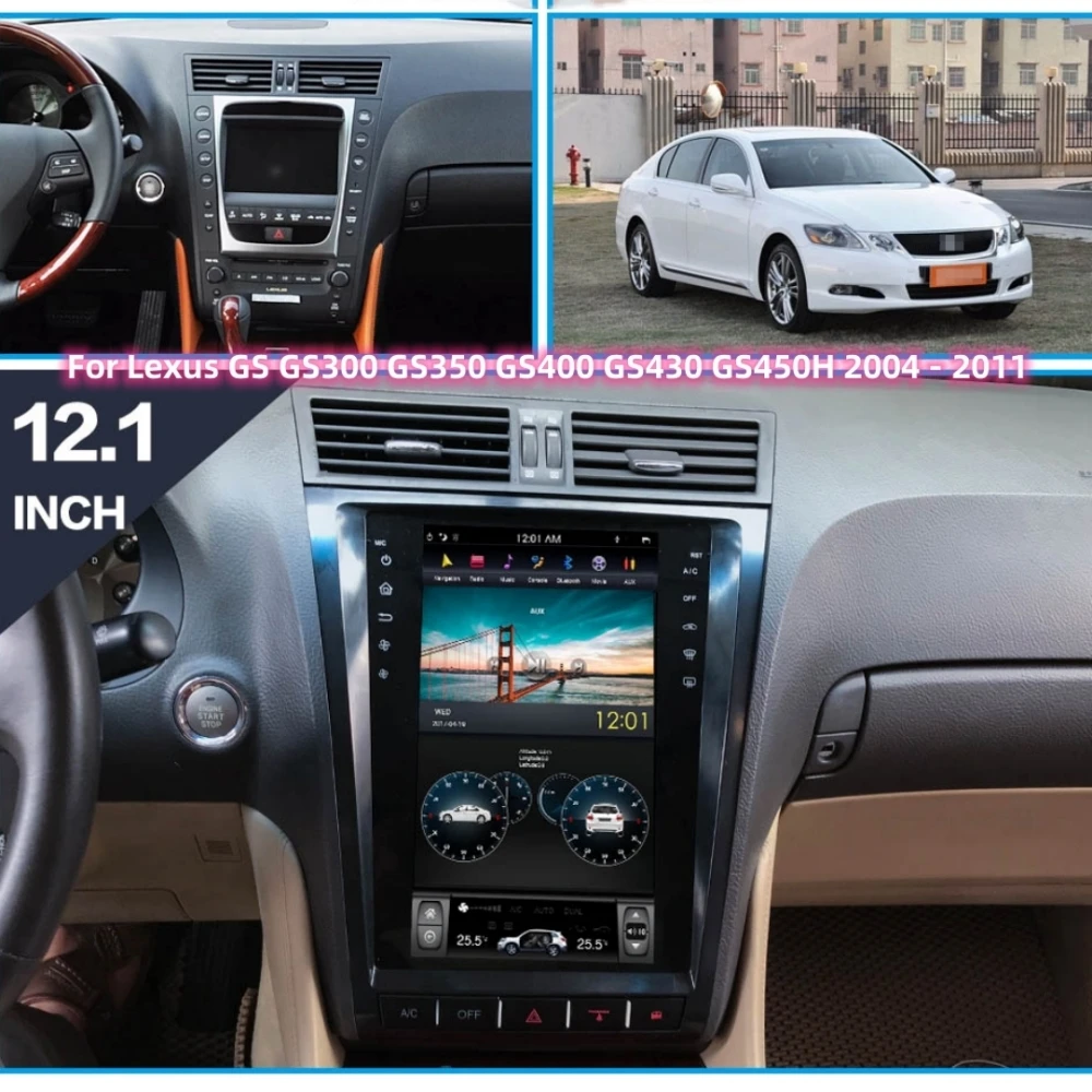 

12.1"Tesla For Lexus GS GS300 GS350 GS400 GS430 GS450H 2004 - 2011 Android Car GPS Navigation Car Radio DSP Head Unit Carplay 4G