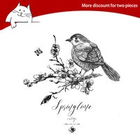 bird and flower clear stamps for scrapbooking card making photo album silicone stamp diy decorative crafts