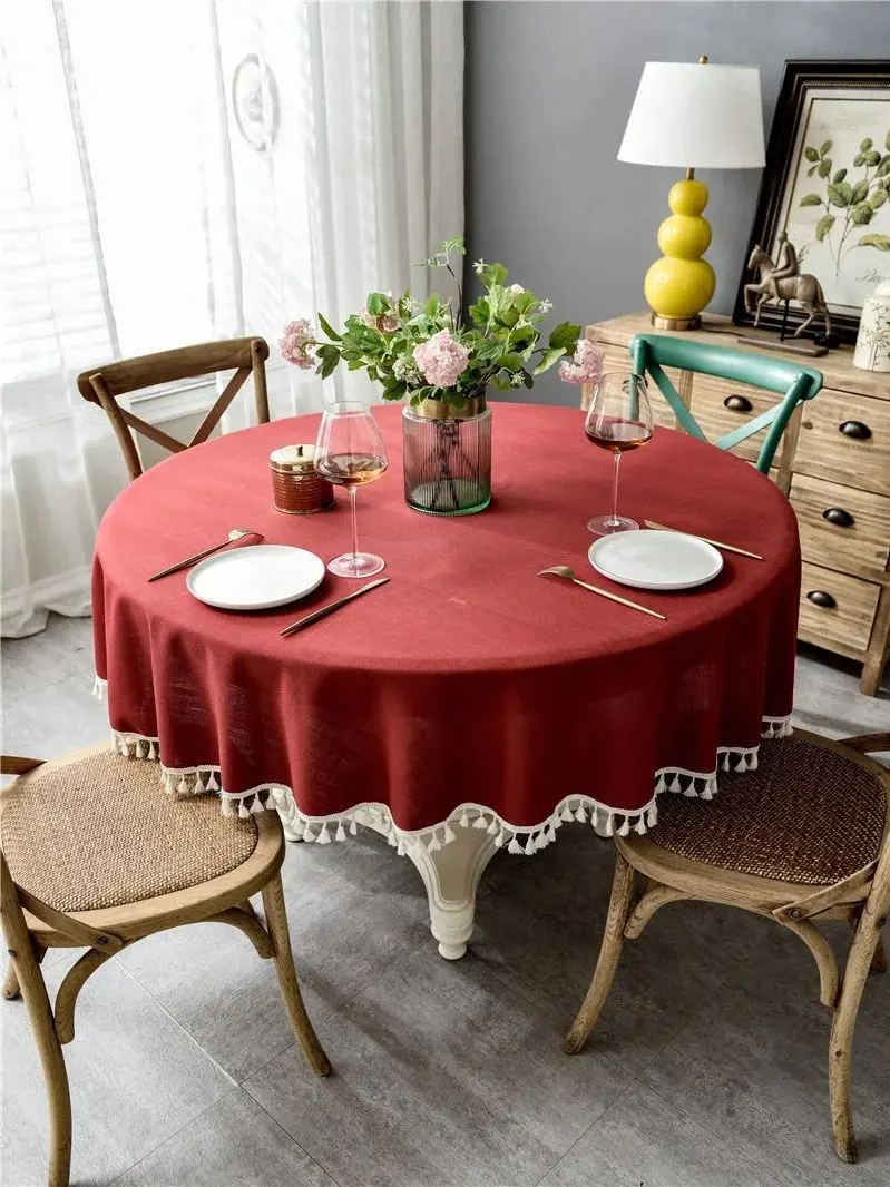 

Круглая водонепроницаемая скатерть из ПВХ