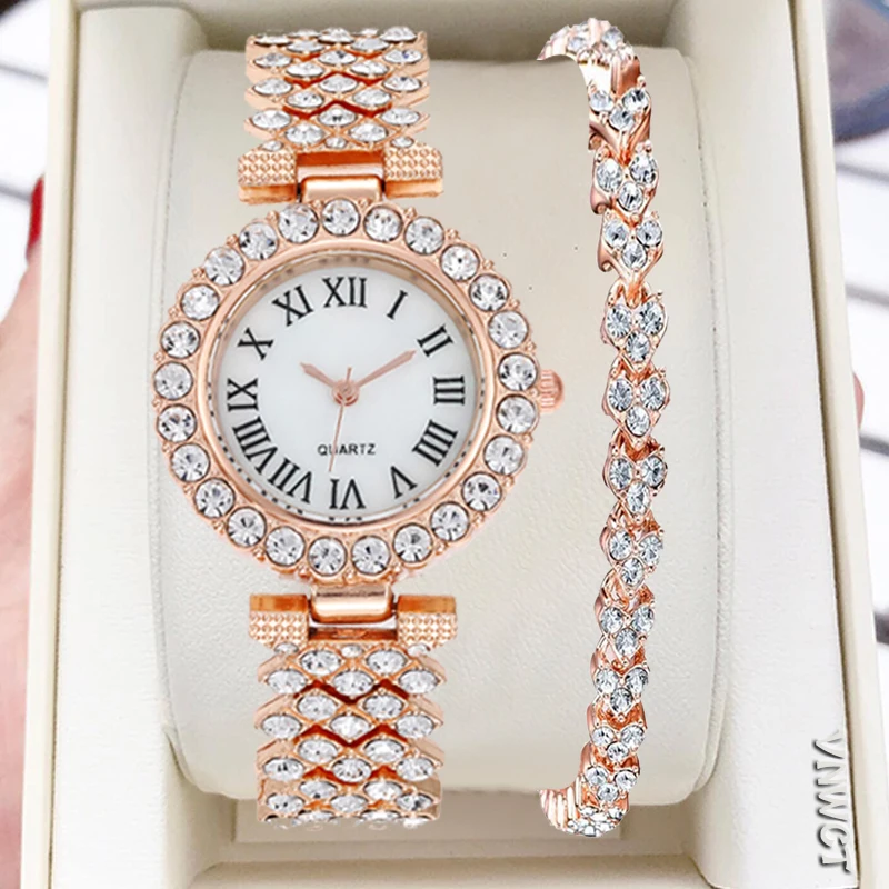 

New stock! ! Women Bracelet Watches Steel belt Love Steel belt Rhinestone Quartz Wrist Watch Luxury Fashion Watch for women
