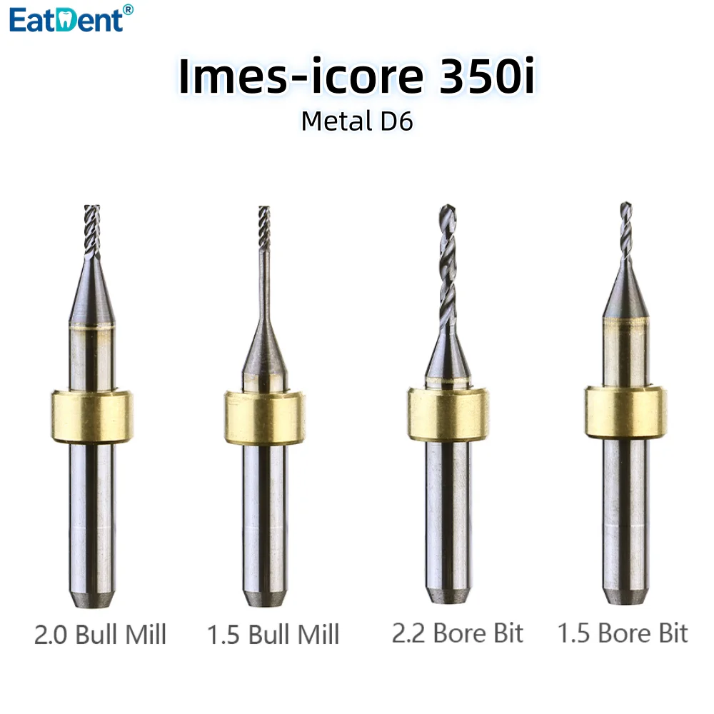 Фото Фрезы Imes Icore 350i для обработки металлов, таких как титан и CoCr, хвостовик D6, длина 50 мм, фреза для CAD/CAM, зуботехнические шлифовальные сверла. №5