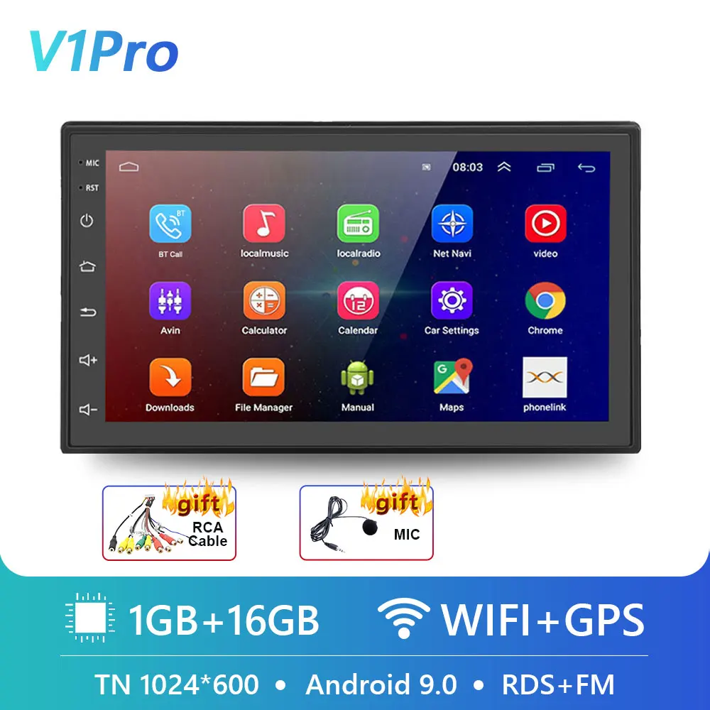 

Автомагнитола Podofo AI, 2 Din, 8 + 128 ГГц, GPS, для Volkswagen, Nissan, Hyundai, Kia, toyota, LADA, Ford