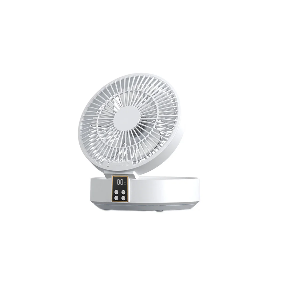 

Remote Control Wireless Circulating Air Cooling Fan with Light White