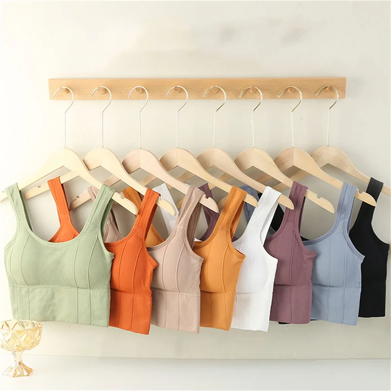 

Funny Breathable Sports Bra No Steel Ring Gathered Bra Pad Tube Top Underwear Seamless Yoga Bra Push Up Anti-sweat Fitness Top