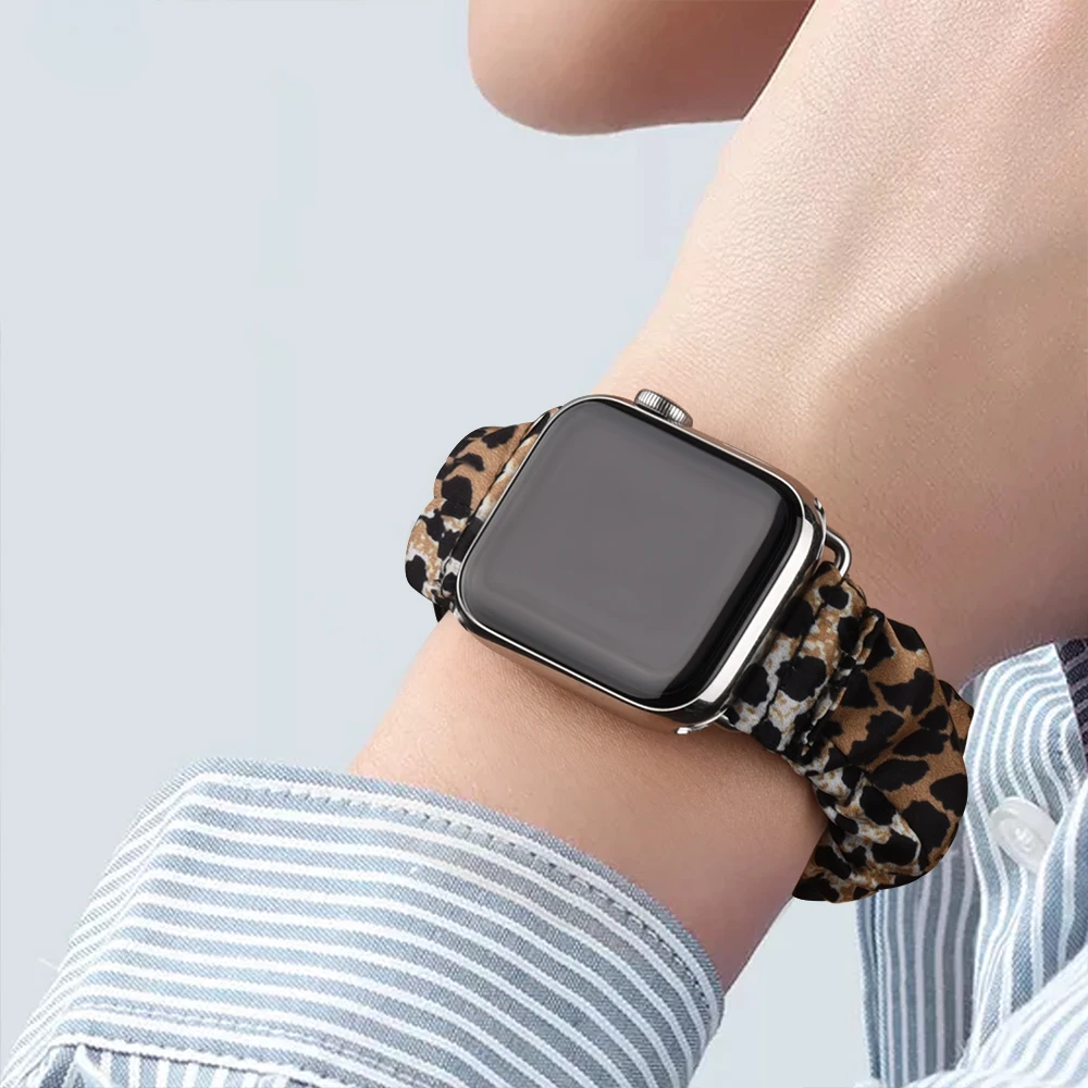 10pcs Elastic Scrunchie Strap For Apple Watch Series Ultra 49mm 8 7 SE 6 5 4 3 2 1 Band For iWatch 38mm 42mm 40mm 44mm 41mm 45mm