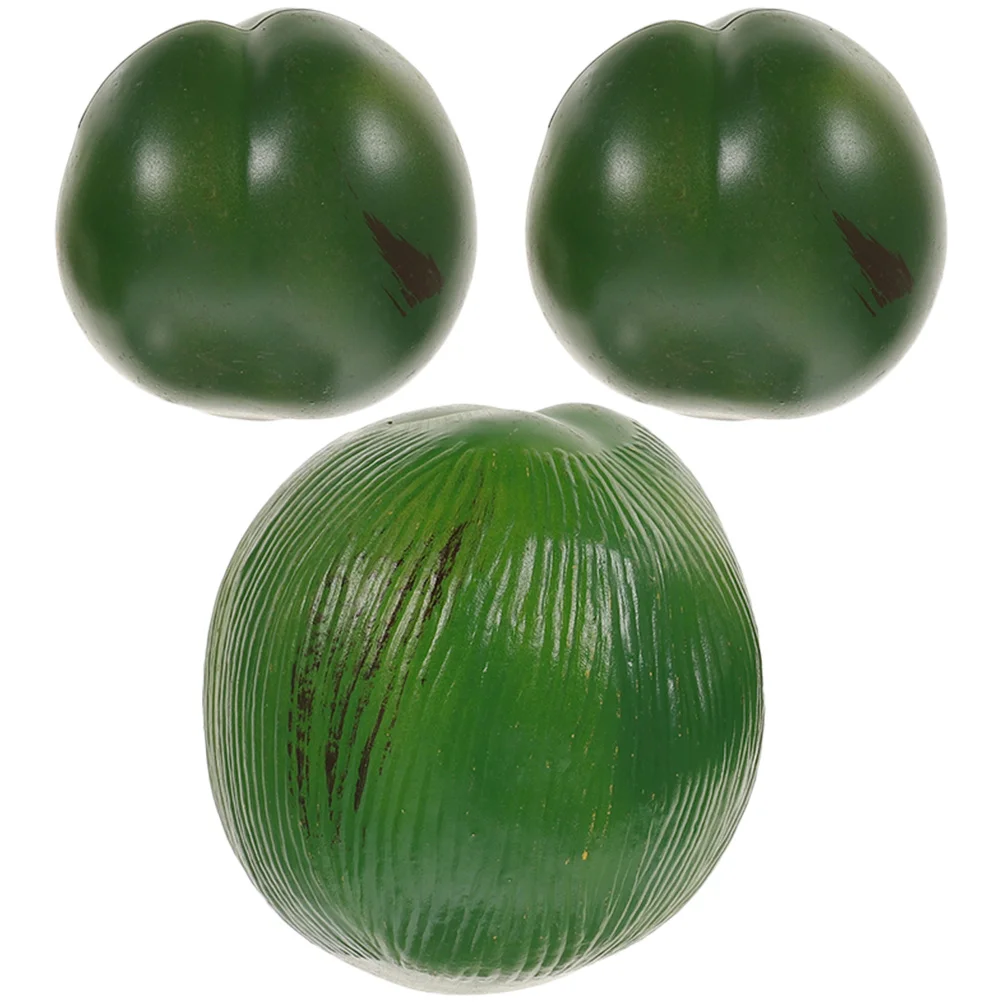 

3 Pcs Artificiales Para Hawaiian Coconuts Tropical Ornament Simulation