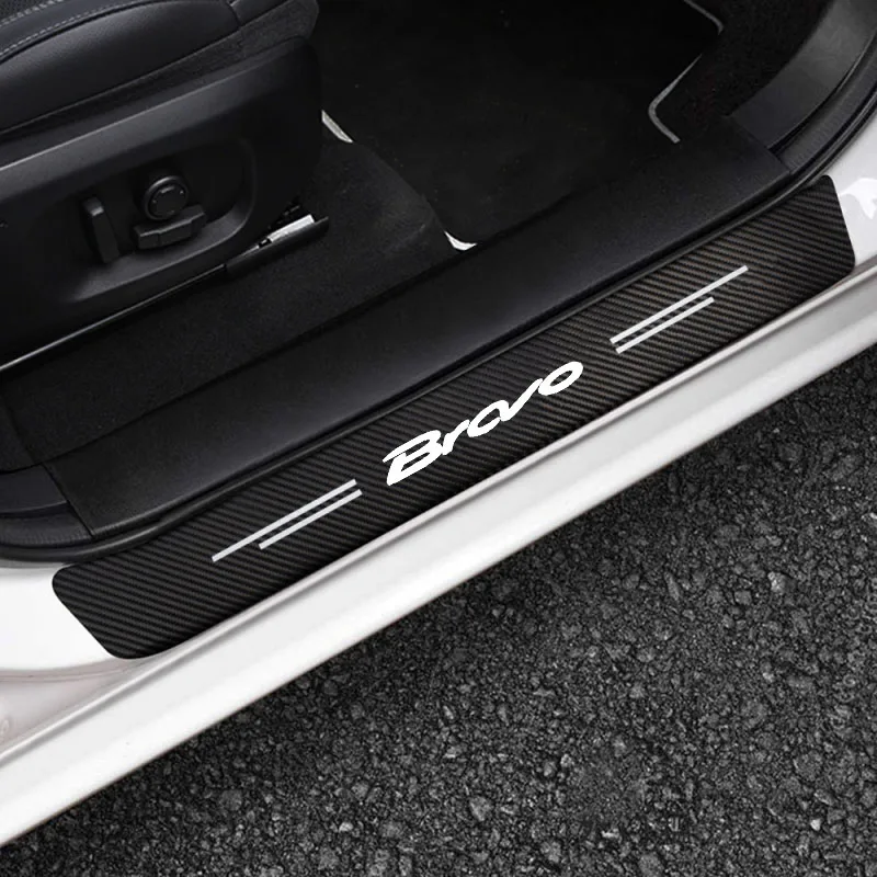 

Carbon Fiber Car Door trunk Sticker For FIAT BROVO Car Accessories