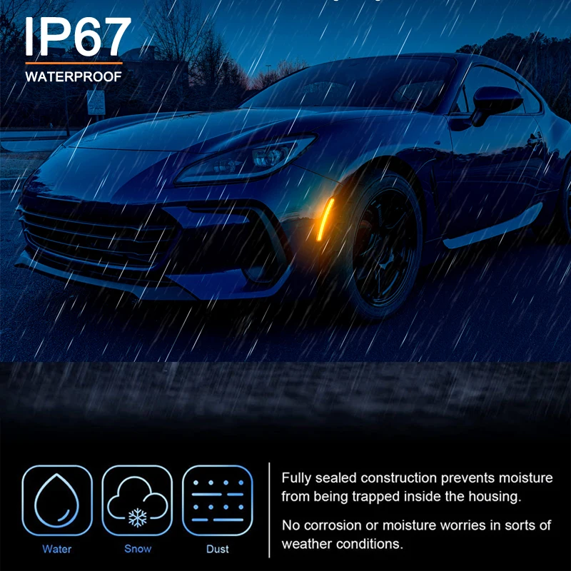 2 шт. для Toyota GR86 ZN8 Subaru BRZ ZD8 2022-2024 дымчатая линза янтарный светодиодный передний бампер боковой габаритный фонарь (art.: 3920cd07ee5e8) - 3920cd07ee5e8