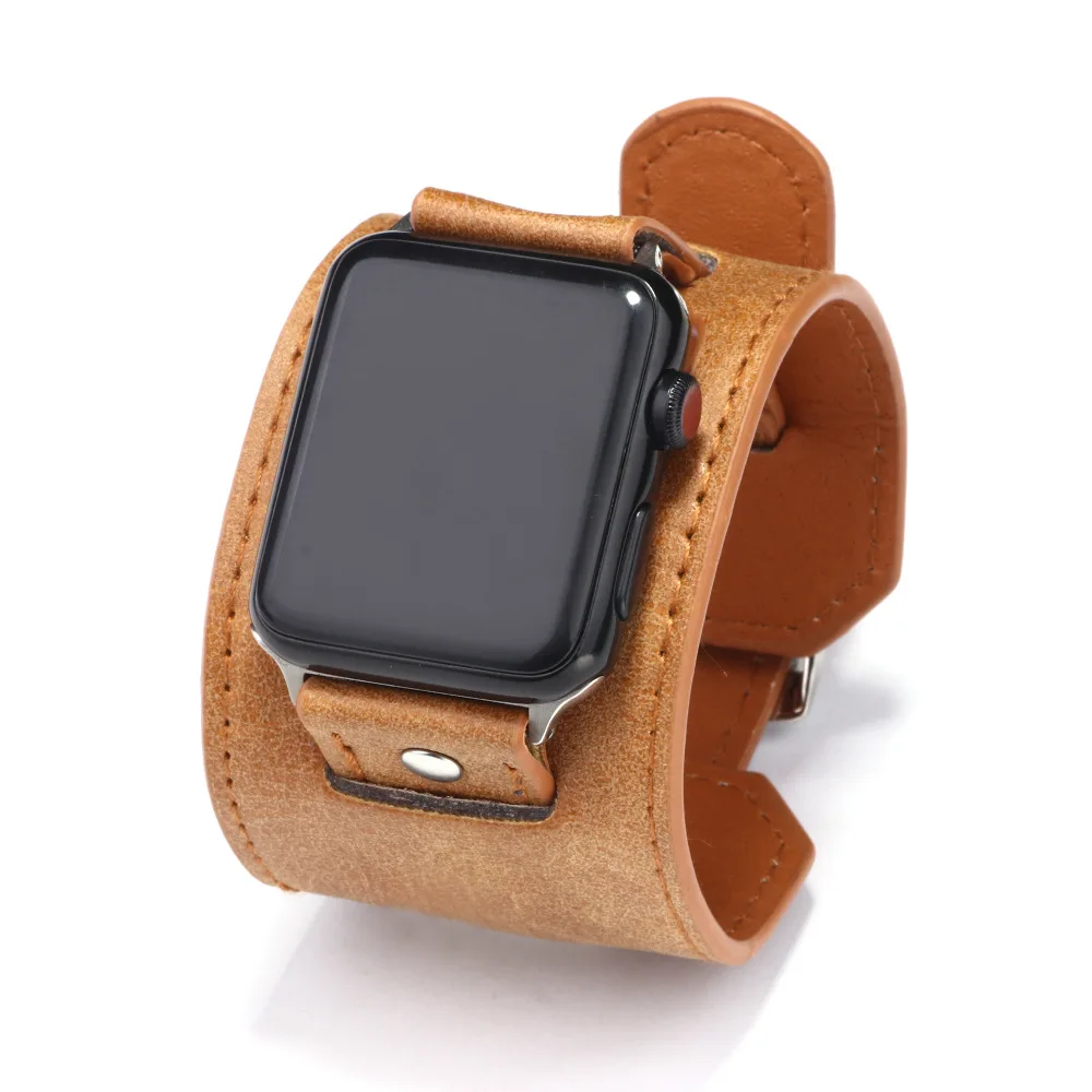 

Bracelet for apple watch Series 7/6/5/4/3/SE band 45mm 44mm 41mm 40mm Leather strap for iwatch 7 3 42mm 38mm women man bands
