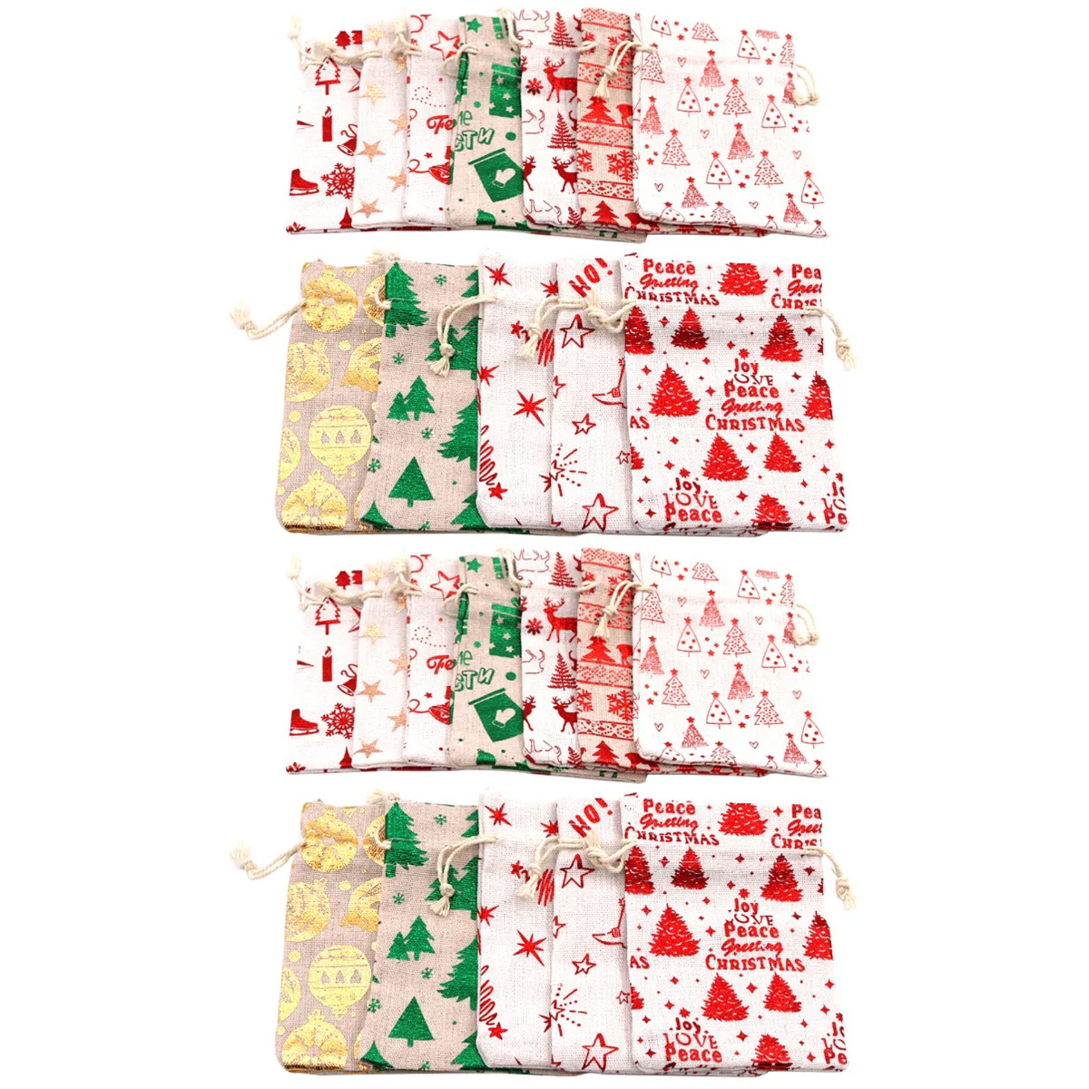 

Christmasdrawstringgift Pouchburlapdrawstrings Party Favor Wrapping Candy Treat Jute