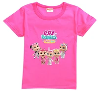 cry babies anime summer clothes for kids dinosaur cosplay t shirt pullover 100 cotton leisure fashion kids boys girls tops