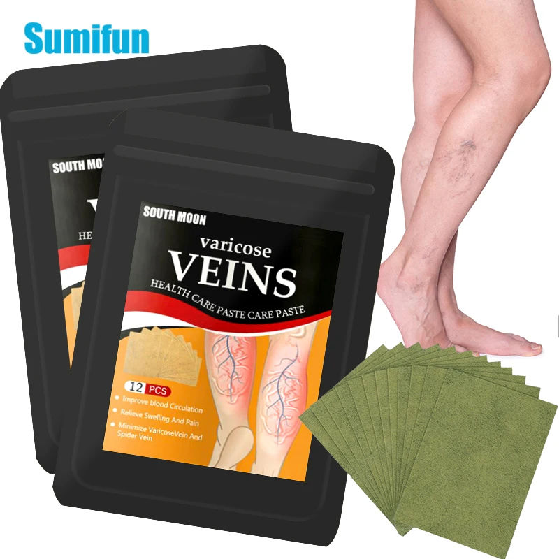 

24Pcs Herbal Varicose Veins Detox Healing Patch Vasculitis Phlebitis Spider Patch Varicosity Angiitis Removal Medical Plaster