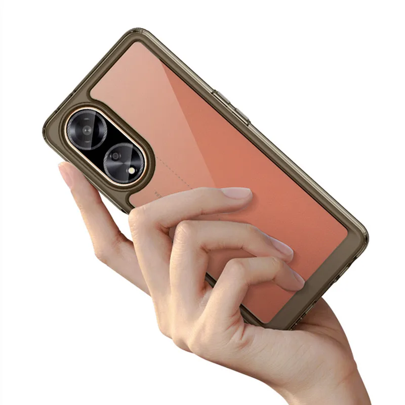 

Colorful Transparent Case For Oppo A98 5G Case Silicone Shockproof Protective Case Oppo A98 5G Cover For Oppo A98 5G 6.72 inch