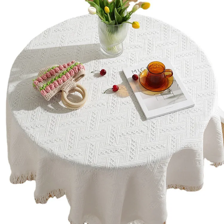 

bawełniany obrus francuski obrus mały okrągły obrus stolik do herbaty