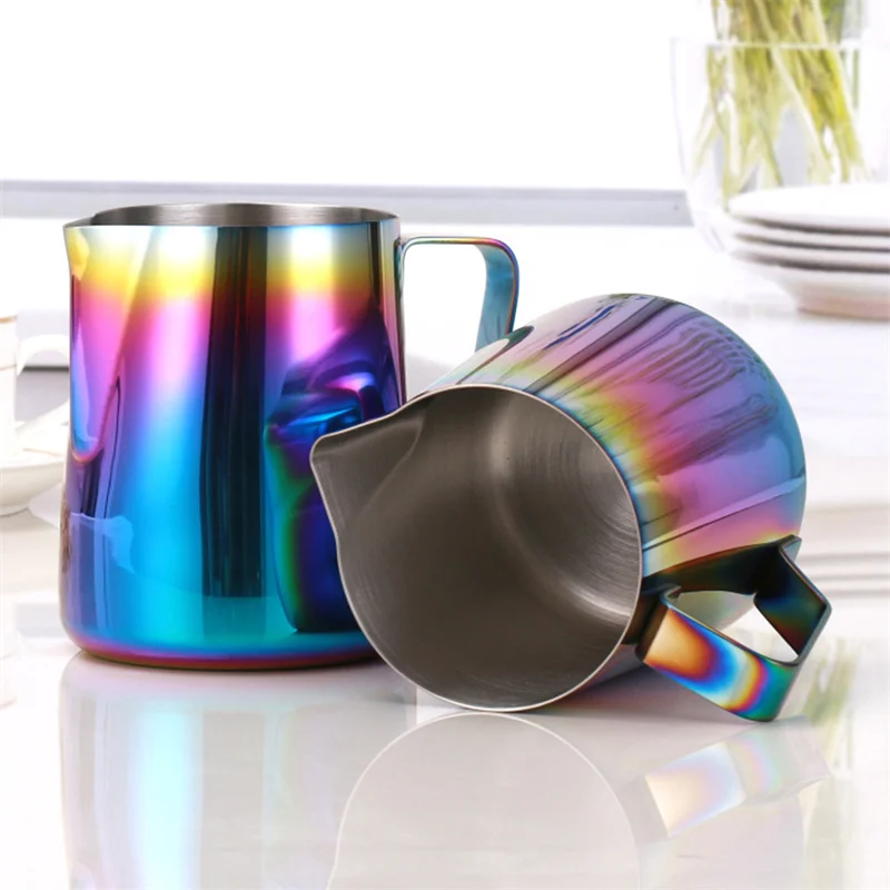 

350ml/600ml Coffee Milk Frothing Jug Latte Art Milk Frother Pitcher Stainless Steel Measurement Jug Espresso Barista Tool