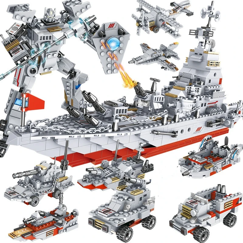 Совместим с конструктором Lego Military Warship боевой круизный лайнер строительные блоки