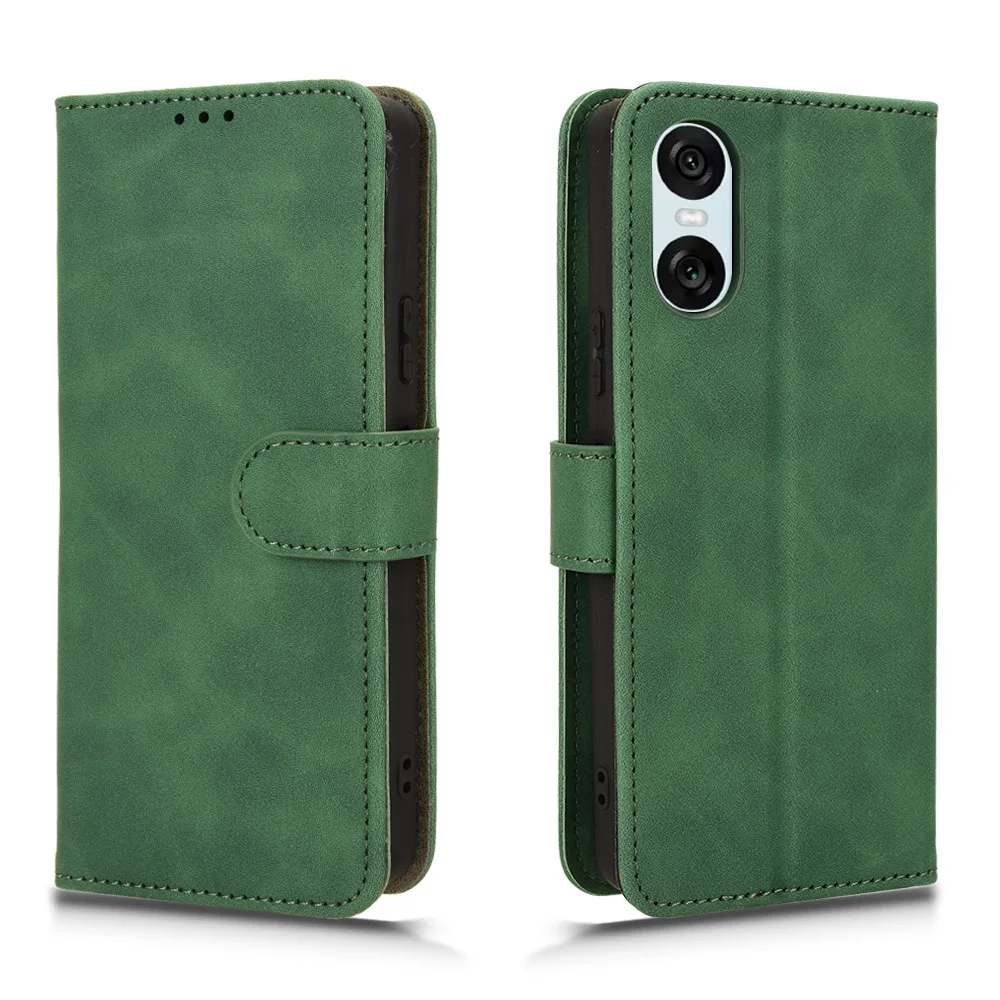 Кожаный чехол-книжка для Sony Xperia 10 1 VI 6th 2024 роскошный кожаный Ретро Бумажник чехлы