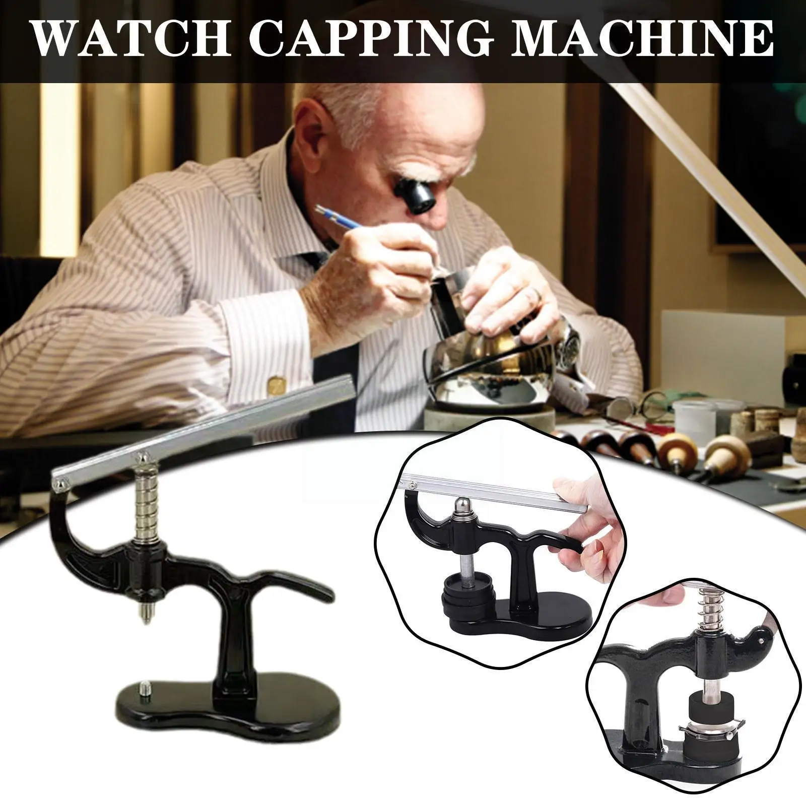 

Watch Press Tool For Watch Back Remover Closer Repair With Watch Battery Replacement Kit A1m6