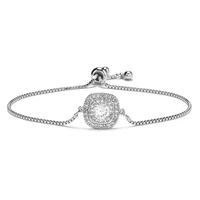 2022 new fashion white geometry zircon bracelets for women personality wild bangles wedding party jewelry valentines day gifts