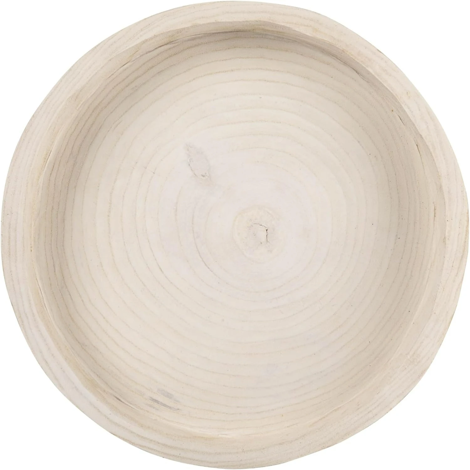 Exquisite Rustic Farmhouse Style Hand-Carved Whitewashed Paulownia Wood Tray - Beautiful Unique Artisan Crafted Serving Platter
