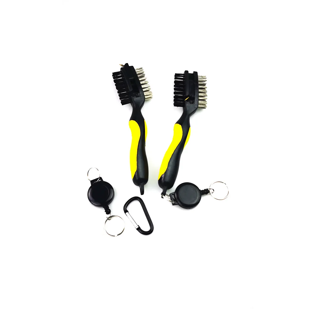 1 щетка для гольфа двухсторонняя чистки обуви с пазами инструмент со встроенной