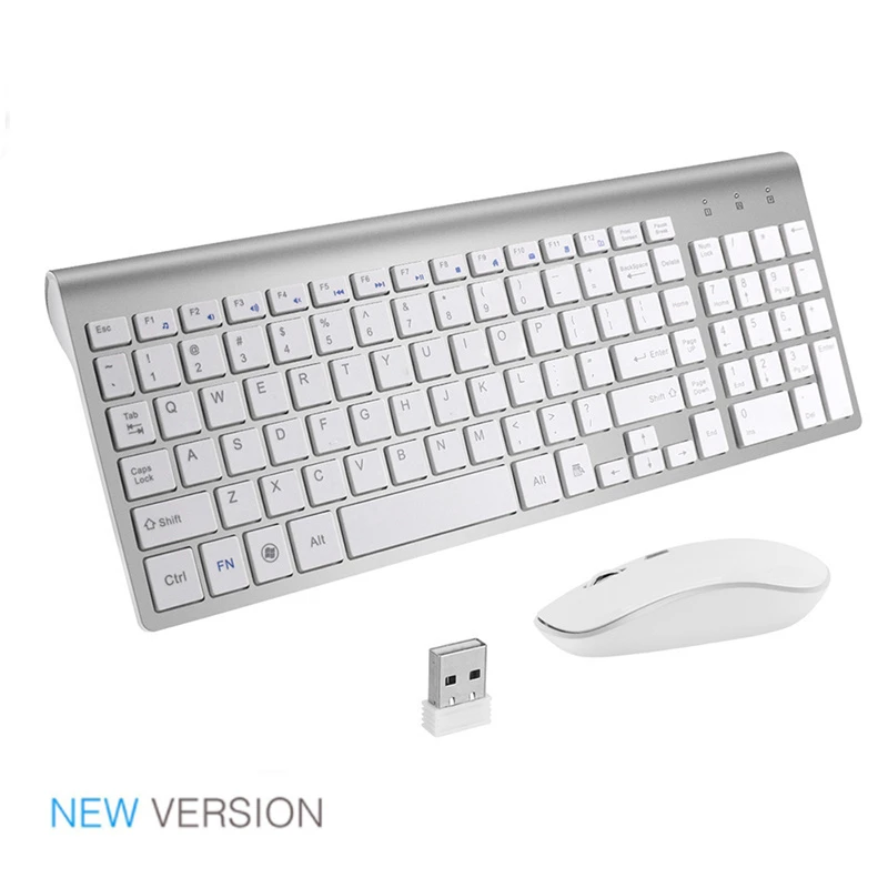 

Беспроводная клавиатура и мышь SeenDa, ультратонкая комбинированная Бесшумная компактная USB мышь 2,4G и клавиатура с ножничным переключателем д...