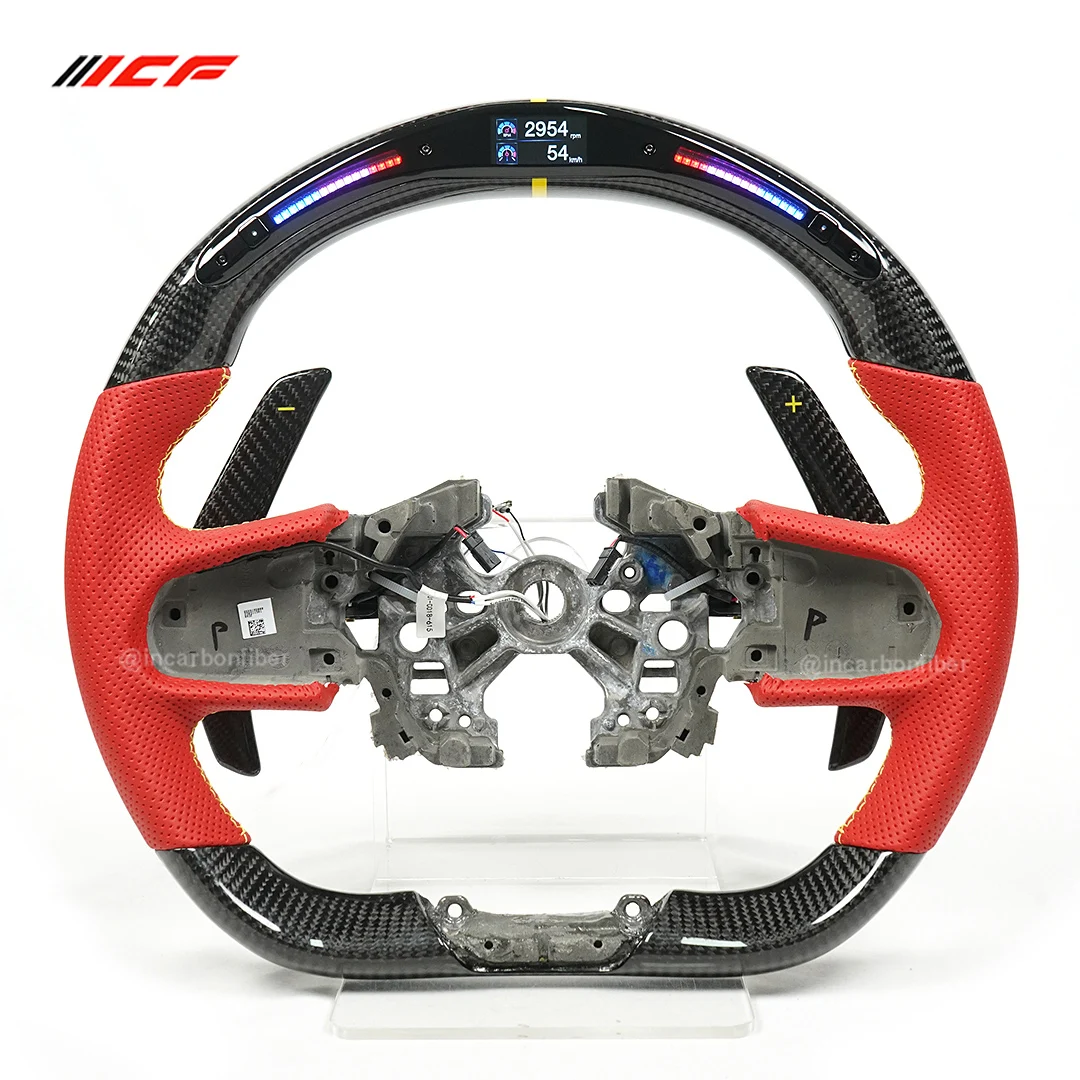 100% настоящее углеродное волокно индивидуальный светодиодный руль для Lotus Emira