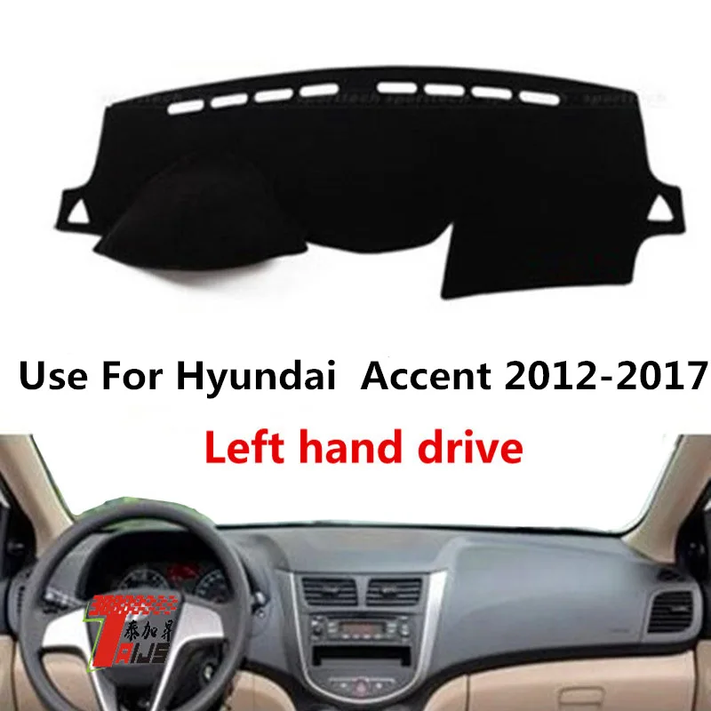 

TAIJS factory high quality anti-dirty Flannel dashboard cover for Hyundai Accent 2012-2017 Left-hand drive hot selling