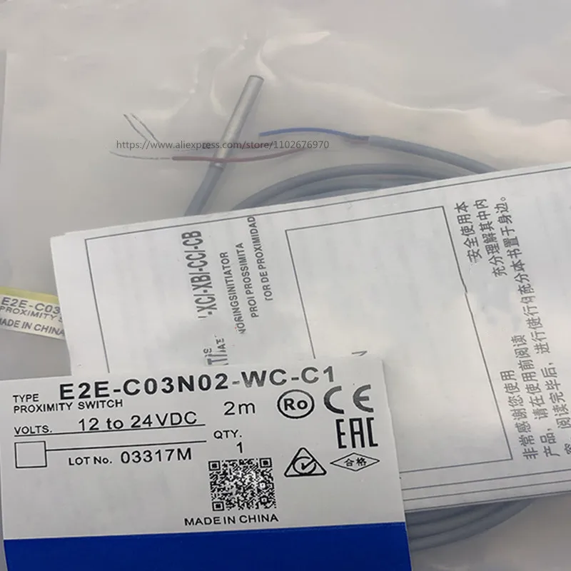 20 шт. новый высококачественный индукционный переключатель E2E-C03N02-WC-C1 E2E-C03N02-WC-C2