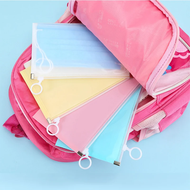 

1PC Face Mask Zipper Storage Bag Plastic Creative Cartoon Portable Reusable Mask Sealed Packaging Bag Home Outdoor Travel Goods